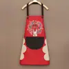 Delantal para el Hogar, Diseño de Conejito, Impermeable y a Prueba de Aceite, con Función para Limpiar Manos, sin Mangas, Ropa de Trabajo Colgante del Cuello, Delantal Promocional