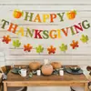 Guirnalda de hojas de arce de otoño europeas y americanas para un feliz Día de Acción de Gracias Decoración de guirnalda para fiesta de Acción de Gracias