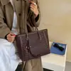 Bolso Retro Tejido de Textura de Alta Calidad Otoño/Invierno Bolso Tote Sencillo para Mujer 2026 Nuevo de Gran Capacidad para el Trabajo Bolso de Hombro