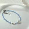 Verano Romántico Simple Pura Atmósfera de Deseo Ojo de Gato Piedra Natural Cadena para Clavícula Colgante Estilo Francés Colgante Versátil para Mujeres