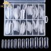 Unha de cristal D06 120 molde de cristal borda de grade curva com alça sem suporte de papel Cola de extensão rápida
