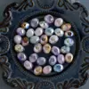 Dingyi Fu Meng Cuentas de Luna Fría Barrocas Bicolores Cuentas Acrílicas Galvanizadas con Agujero Pasante Cuentas Sueltas Accesorios para Cadena de Teléfono DIY