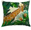 Capas de Almofada de Animais Girafa e Zebra na Floresta de Verão, Produtos Quentes de Venda Transfronteiriça Tk, Venda Direta do Fabricante, Personalizável e Atacado Disponível