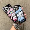 Fondo Negro Corbata de Moño Graffiti Cinnamoroll Funda para Teléfono Iphone17/18Pro Perro de Orejas Grandes Dibujo Animado Personalizado Funda Mate