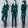 Sudadera Gruesa con Forro de Polar Estilo Coreano Holgada para Mujer, Otoño/Invierno 2025, Manga Larga, con Capucha, de Doble Cara