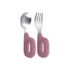 Ventas Directas de Fábrica Acero Inoxidable Silicona Vajilla Infantil Plato de Cena de Silicona Bol Tenedor Cuchara Babero Vajilla Set de Vajilla para Bebé
