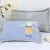 Gasa de Dibujos Animados Botón Oculto Funda de Almohada Lavable para Adultos Dibujos Animados Algodón Puro Espesado Lujo Ligero Simple Todo Algodón Alta Gama Uso Doméstico Suave