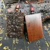 Colar Pingente de Jade de Madeira de Jujuba Atingida por Raio Taoísta de Zhao Gongming, o Deus da Riqueza, Feito à Mão com os Cinco Deuses da Riqueza