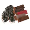 Chal Jacquard de Rayón con Diseño Paisley Grande Vintage, Bufanda Transpirable y Cómoda de Algodón y Lino con Flecos para Mujer