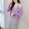 Xiaoxiang estilo curto tricotado cardigan jaqueta top feminino 2022 primavera e outono nova cor sólida v-neck suéter solto desgaste exterior