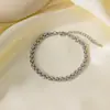 Colar de Aço Titânio Elegante Moderno Europeu e Americano Não Desbota Colar de Aço Inoxidável Banhado a Ouro 18K Estilo Ins Feminino Colar Versátil