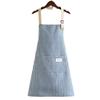 Delantal nuevo con rayas de color transpirable delgado para el hogar para hombres y mujeres cocina para cocinar impermeable mancha de aceite delantal de cintura fabricantes