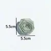 5,5cm Rosa de Fita Feita à Mão Flor de Cabeça de Noiva DIY Flor de Mão Decoração Acessórios para Vestuário Flor de Cinto de Poliéster