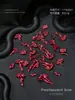 Rojo Perlado Satín Tallado Suave Accesorios para Uñas Lazo Año Nuevo Cinta Lazo Resina Pedrería Decoraciones para Uñas Mayoreo