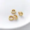 Color Fuerte que Conserva Arena Oro Flor de Durazno Loto Nudo Chino Cuentas Espaciadoras Passepartout Cuentas Tambor Handmade DIY Pulsera Joyería de Oreja Accesorios