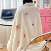 Serie Fresca de Invierno Estilo Ins Manta de Terciopelo de Leche Cachemira Manta con Cremallera Multifuncional Funda de Colcha Ropa de Cama para el Hogar