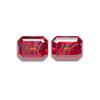 Corte esmeralda chapado en rojo 50 puntos -5 quilates chapado a alta temperatura no se decolora fácilmente Inlay directo de fábrica de Wuzhou