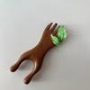 Pente de Massagem para Cabeça com Chifre de Veado, Pente Relaxante, Pente de Cinco Garras, Pente Calmante para Cabeça, Ferramenta para Coçar a Cabeça, Bastão de Massagem de Cinco Dentes