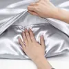 Venta Directa de Fábrica Transfronteriza Amazon Funda de Almohada de Satén Imitación Seda con Cierre de Cremallera, Agradable para la Piel y Fresca Funda de Almohada Individual