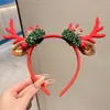 Diadema de Cabeza de Reno Navideña Linda Diadema de Disfraz Decoración de Astas para Niños Pinza para el Cabello Regalo Adorno para el Cabello de Niña Pequeña