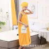 Saia de Banho Feminina Veludo Coral com Alça Robe de Banho Fábrica Espessada e Ampliada Vestível para Adulto Saia de Banho Tamanho Plus Robe de Banho Feminino