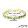 Pulsera Redonda Transfronteriza 6.0 con Cierre de Extensión Multicolor, Pulsera Colorida de Circonita de Alta Calidad para Mujer, Mayoreo