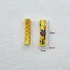 Pulsera Media Flor de Loto Mate Chapada en Oro Antiguo Tubo Curvo Tendencia Nacional Estilo Étnico Tubo Rojo y Azul Accesorios para Joyería DIY Collar Pulsera