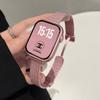 Adecuado para Apple Applewatch Oreja de Trigo Magnético Metálico Estilo Fino S12/11 Relojes Femeninos Iwatchs10 Correa de Reloj