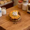 Galletas tipo Sándwich de Conejito de Dibujos Animados, Juguetes de Comida Realistas, Artículos de Decoración para Casa de Muñecas, Pinzas para el Cabello DIY, Accesorios para Llaveros