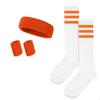 Banda para la muñeca tipo turbante arcoíris transfronterizo combinación de tres piezas diadema deportiva de baloncesto banda para la muñeca calcetines de fútbol set de cuatro piezas