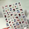 Pegatinas para Uñas Halloween Tensoras Geniales de Moda M1199 Personajes Estilo Cómic Oscuro Dados Manzana Pegatinas para Uñas