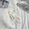 Color de sanación primaveral ~ hola color crema calcetines tobilleros básicos para mujer calcetines fáciles de llevar ins color liso estilo universitario calcetines para mujer