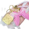 Año del Caballo Oro Puro 999 Llavero Riqueza Instantánea Caballo Dorado Rosa Lazo Grande Colgante Regalo Pequeño Mayoreo