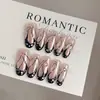 Ling Luo Original Estilo Europeo y Americano Chica Atractiva Aurora Oscura Mariposa Atmósfera Ojo de Gato Uñas Postizas Hechas a Mano Productos Terminados Venta al por Mayor
