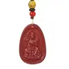 Cinnabar doble cara talla Amitabha 12 signos del zodíaco santo patrón para hombre y mujer collar colgante fabricantes al por mayor