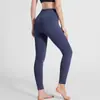 Pantalones de yoga sin costuras cepillados de doble cara sin líneas incómodas, pantalones de fitness de cintura alta para mujer que levantan el trasero, leggings ajustados para deportes de running