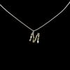 Collar de letras femenino europeo y americano ins collar de circonitas de oro de 18k diseño nicho cadena clavicular temperamento simple cadena de suéter