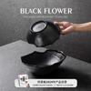 Prato especial anti-queda para restaurante de hot pot, prato preto de imitação de porcelana, prato fundo para restaurante comercial, prato para prato frio, louça de melamina
