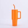 Vaso Aislado de Acero Inoxidable 304 de Gran Capacidad 40 oz con Asa Vaso Portátil con Pajita Vaso para Coche Logo Venta al por Mayor