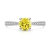 Anillo de Oro Blanco Más Vendido Transfronterizo en Japón y Corea, Anillo de Compromiso Clásico de Lujo Ligero con Moissanita de Un Quilate y Cuatro Garras, Dropshipping