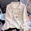 Sudaderas con Cuello Alto y Media Cremallera de Manga Larga para Mujer, Estilo Preppy para Chicas, Holgadas y Adelgazantes, para Primavera y Otoño 2025
