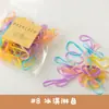 Personalizado de Fábrica Nuevo Color Banda de Goma Pequeña Color Gelatina Alta Elasticidad Macarrón Cuerda Desechable para el Cabello alrededor de 10g Bolsa