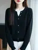 Otoño 2026 Nuevo Punto para Mujer Cuello Redondo Cardigan Falso de Dos Piezas Suéter Jacquard Suéter para Mujer Abrigo con Bloques de Color