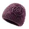 Invierno Nuevo Estilo Sombrero de Lana para Mujer Sombrero para Personas de Mediana Edad y Mayores Cálido Plus Terciopelo Engrosado Sombrero de Punto Estilo Mamá Impermeable de Algodón