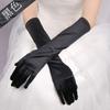 Guantes de Novia Satén Largos Satén Retro Accesorios para Fotos de Boda Fotografía de Viaje Parasol Vestido de Novia Guantes de Boda