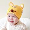 Chapéu de bebê urso de desenho animado primavera e outono 3-6-12 meses de idade masculino e feminino bebê pulôver chapéu algodão bonito chapéu de pneu de dormir