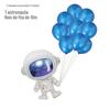 Decoração de festa de balão com tema de astronauta transfronteiriço Desenho animado Astronauta Foguete Nave espacial Conjunto de balões de folha