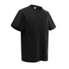 Estilo Novo de Verão Manga Curta Moda de Rua Americana Retrô Desgastado Cor Sólida Camiseta Masculina de Alta Qualidade Pesada Manga Curta Masculina