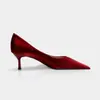 Fábrica de Origem Personalizadas Transfronteiriças Sapatos de Salto Alto Bico Fino para Mulheres com Salto Fino, Adequados para Cheongsam, Sapatos de Casamento de Tira Única