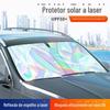 Pára-sol dobrável de prata de titânio montado em carro proteção solar isolamento térmico pára-brisa pára-sol frontal sombra sombra